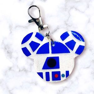 2.5 inch Disney Mouse Shape Star Wars Keychain R2D2